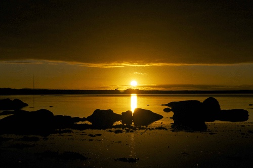 islande coucher de soleil lac myvatn