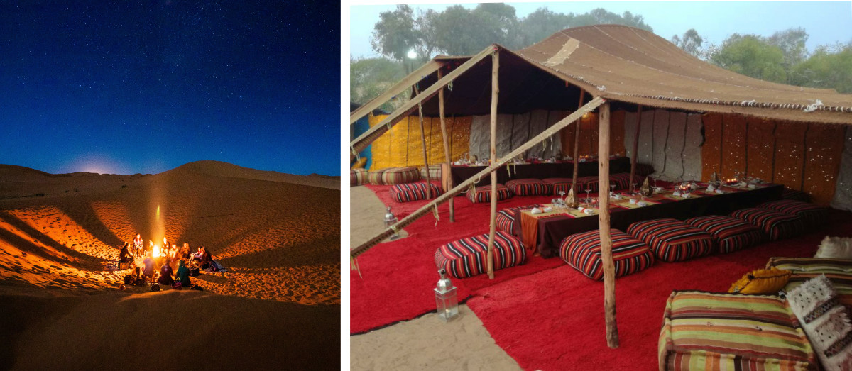 Maroc,  bivouac sous les étoiles avec l'Heure Vagabonde