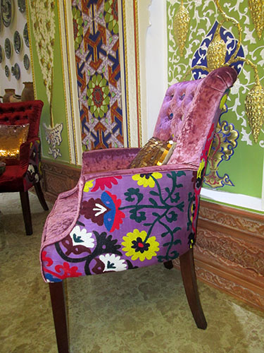 ouzbekistan suzani fauteuil